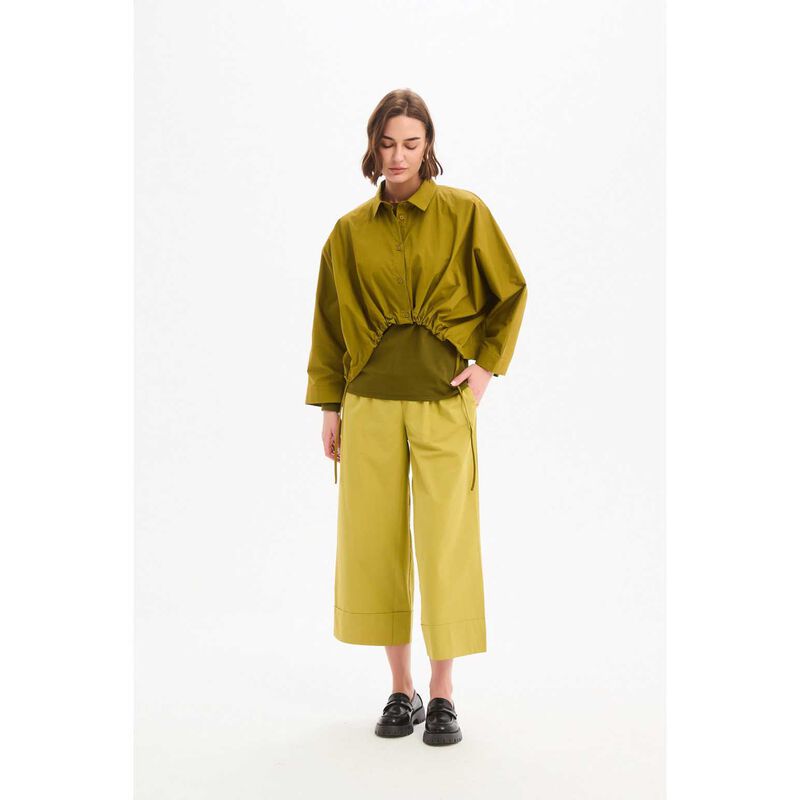 TIRELLI Wide Crop Poplin Overshirt image number 7